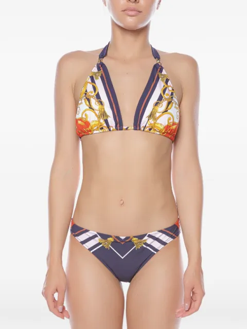 Gottex chain-print halterneck bikini