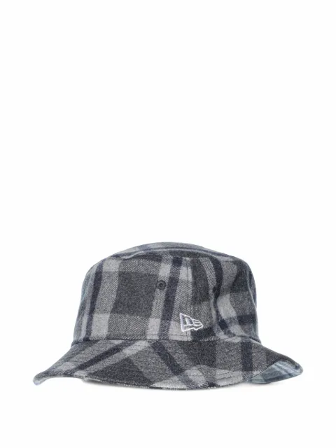 NEW ERA CAP check-print bucket hat