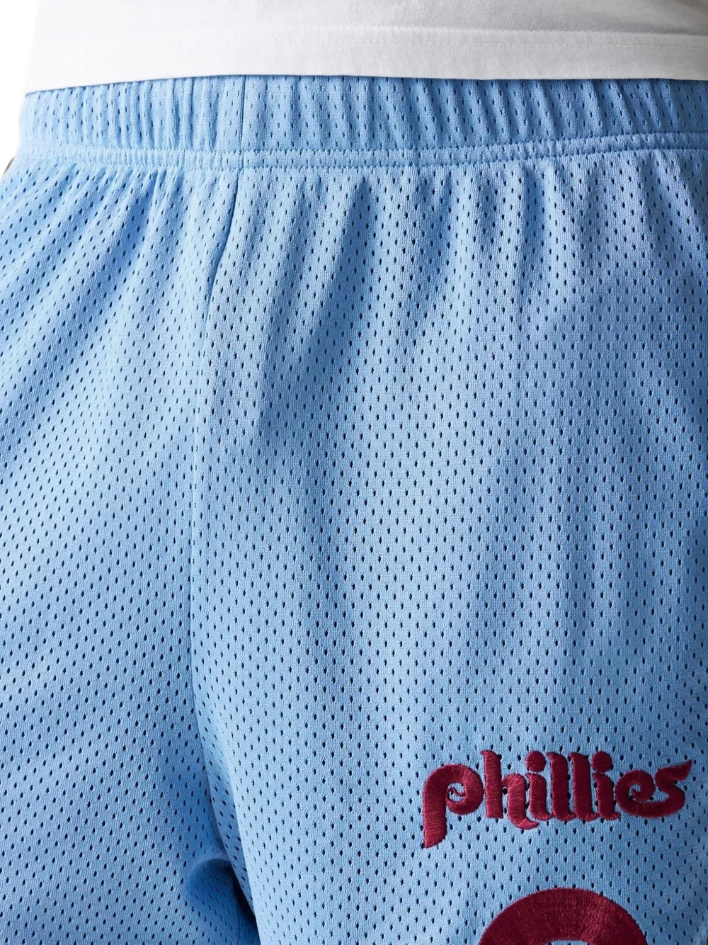NEW ERA CAP Phillies MLB mesh shorts met geborduurd logo Blauw