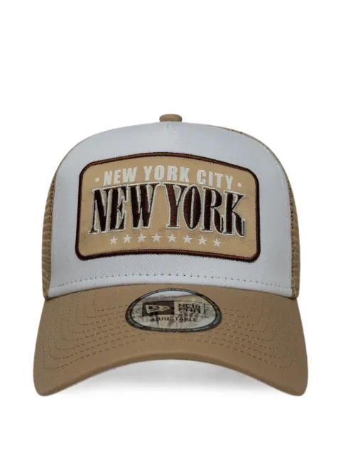 NEW ERA CAP logo-patch trucker cap