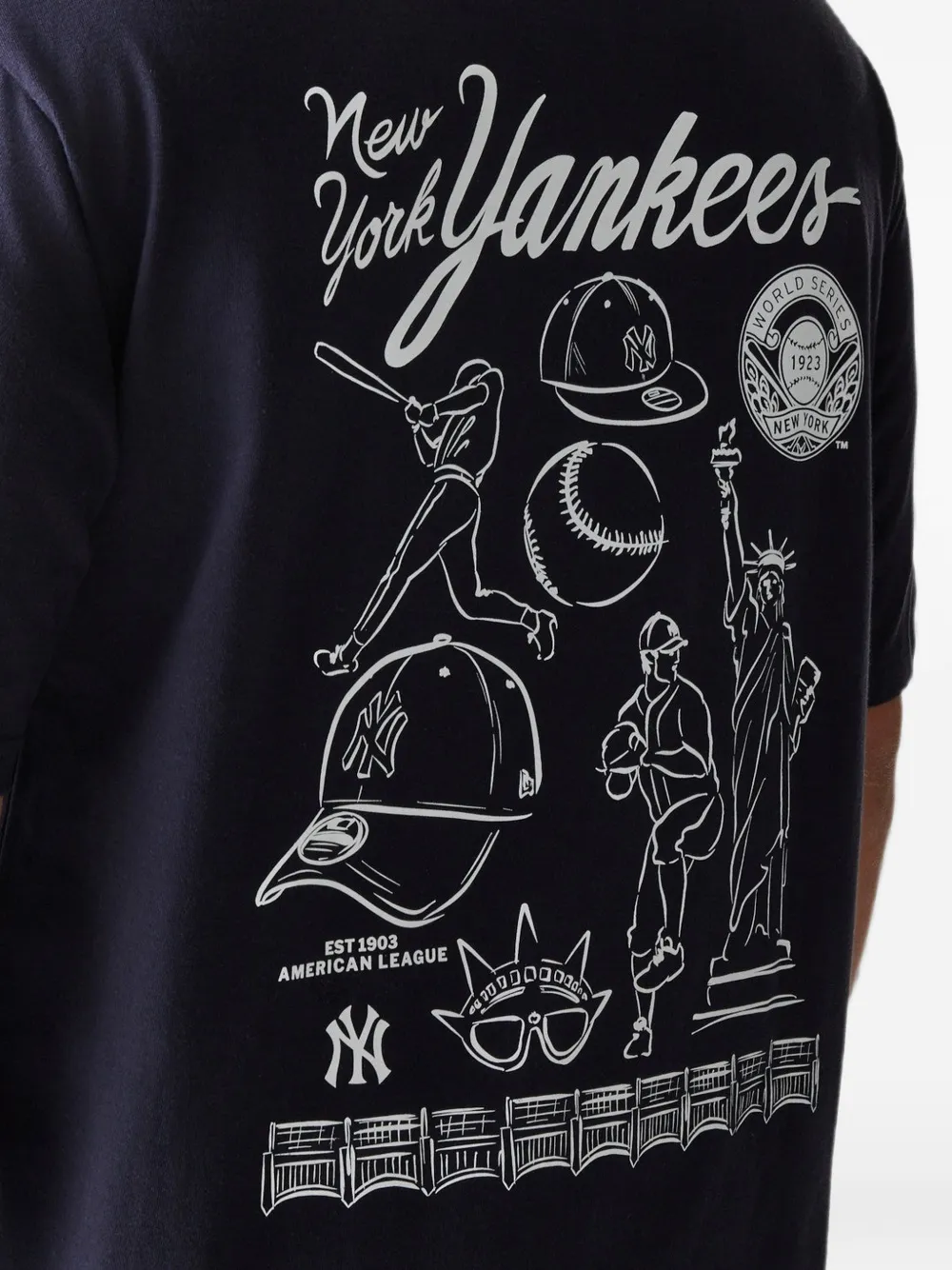 NEW ERA CAP Yankees MLB T-shirt met grafische print Blauw