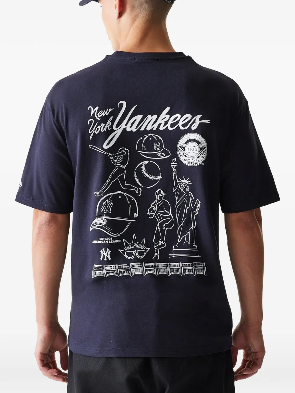 NEW ERA CAP Yankees MLB T-shirt met grafische print Blauw