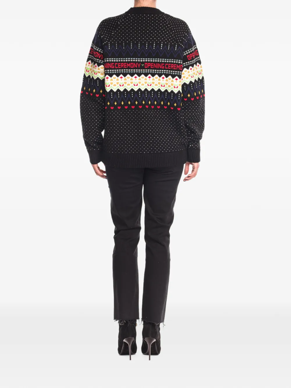 Opening Ceremony Fair Isle-pattern sweater Zwart