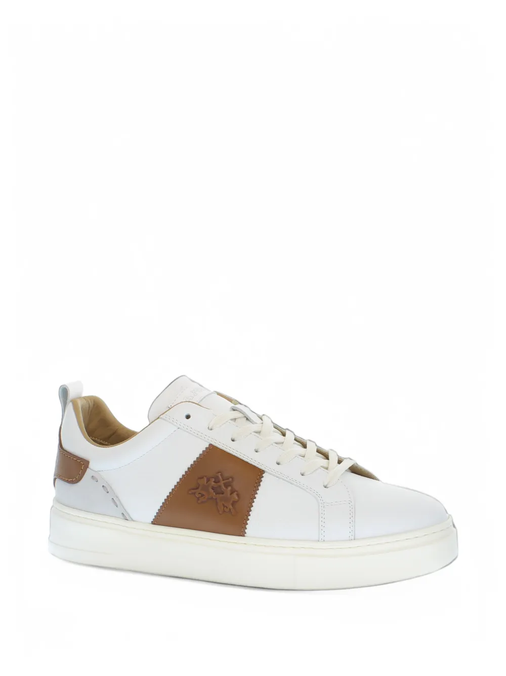 La Martina logo-embossed panelled sneakers - Blanc La Martina logo-embossed panelled sneakers - Blanc