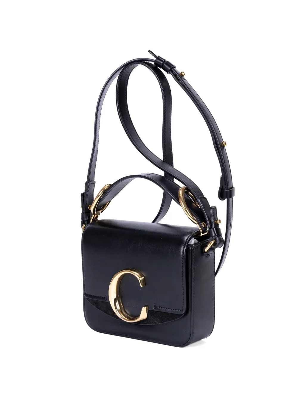 Chloé Pre-Owned C logo shoulder bag - Nero