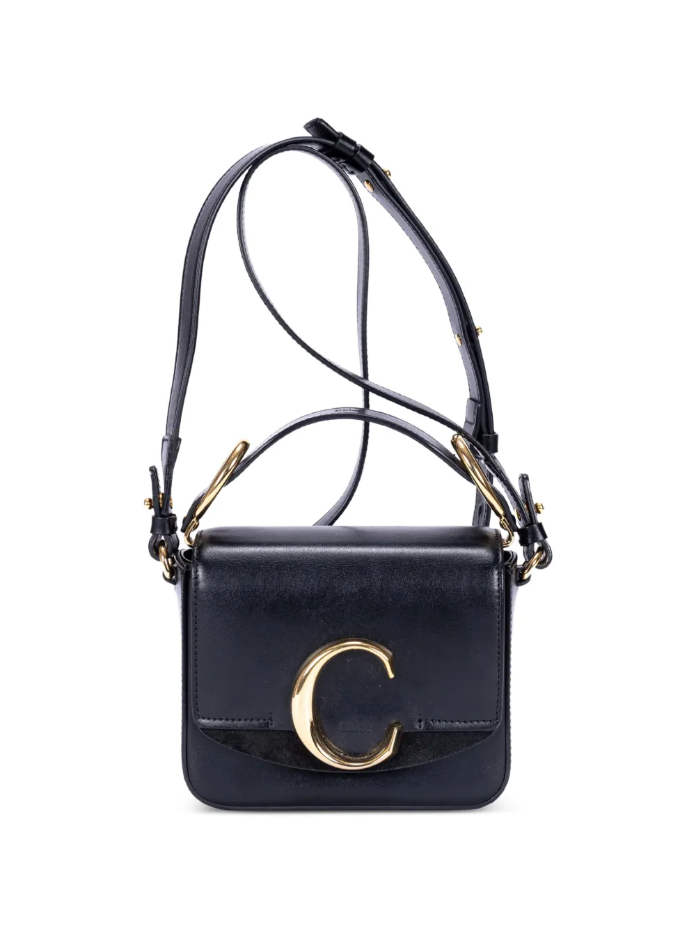 Chloé Pre-Owned C logo shoulder bag - Nero
