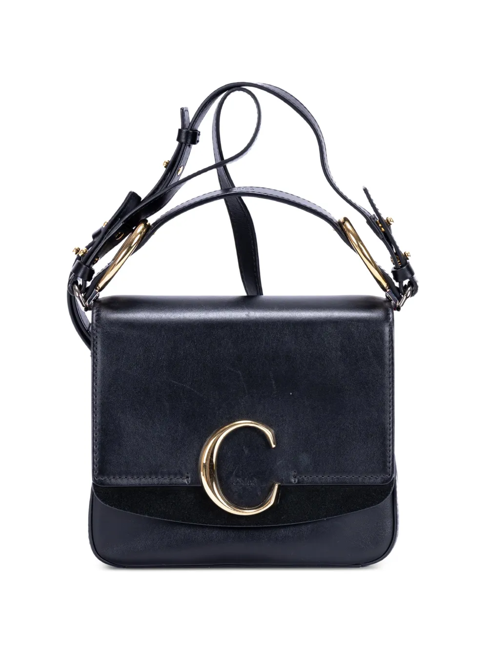 Chloé Pre-Owned C logo shoulder bag - Nero