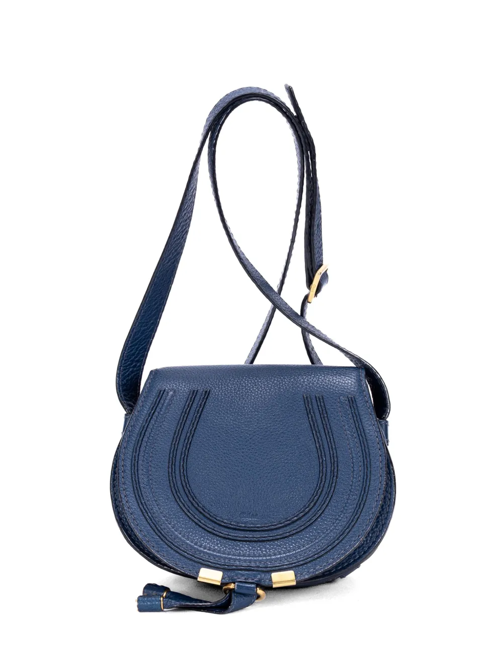 Chloé Pre-Owned Marcie saddle shoulder bag - Blu