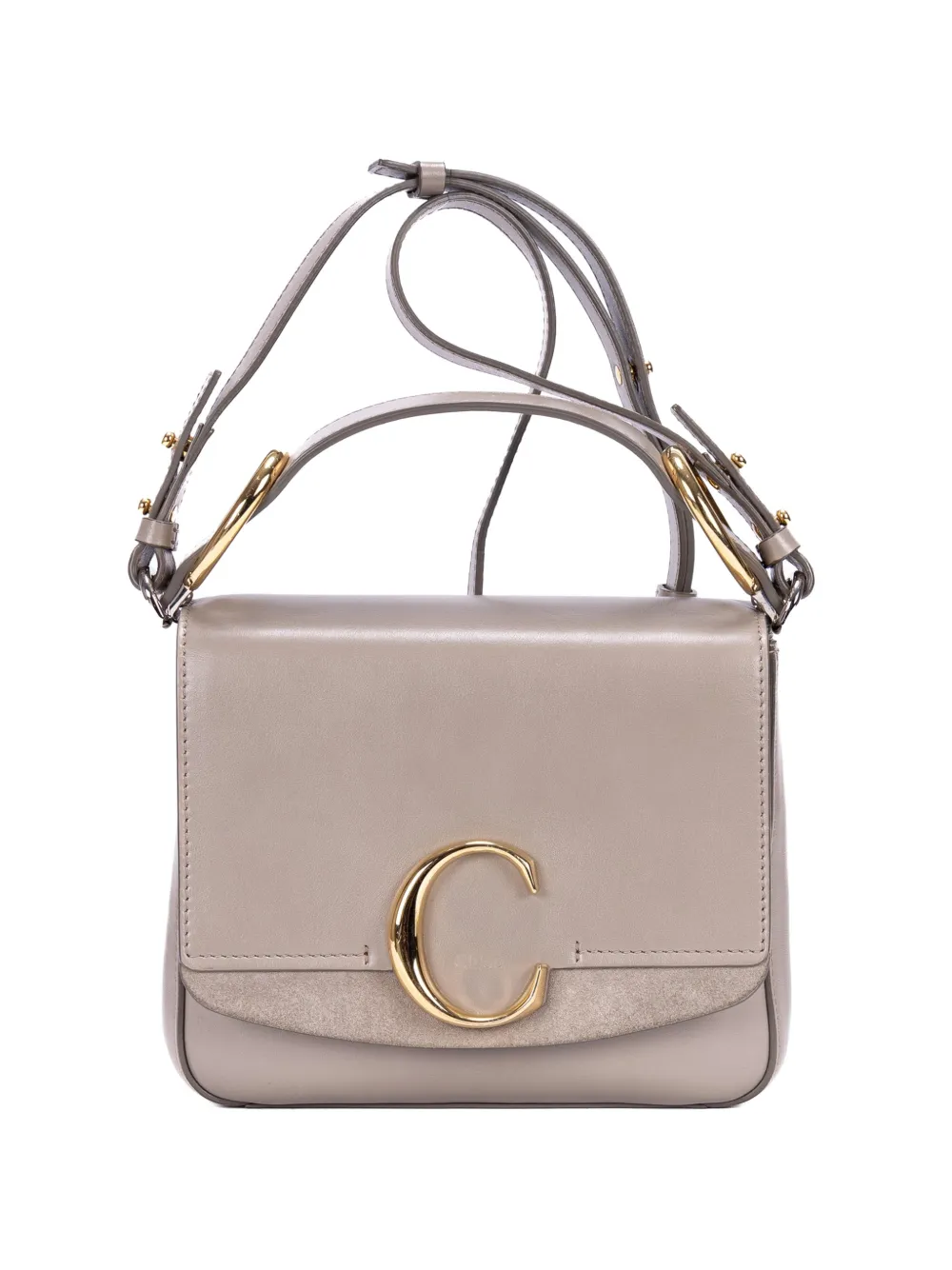 Chloé Pre-Owned C logo shoulder bag - Toni neutri