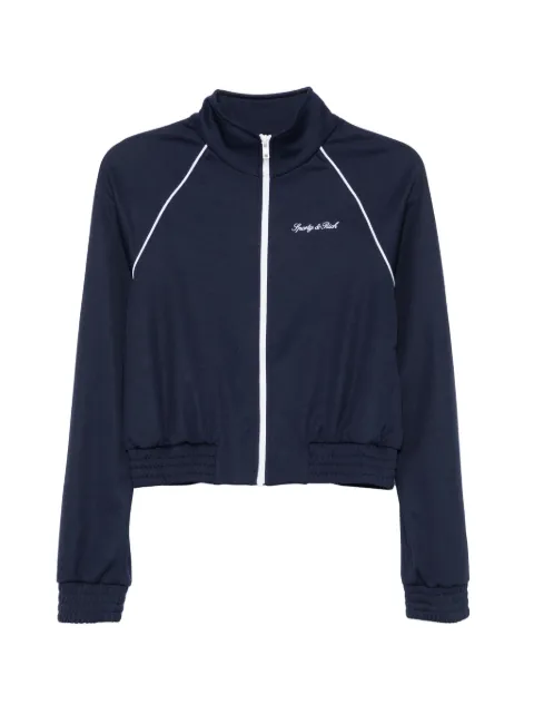Sporty & Rich logo-embroidered piped jacket