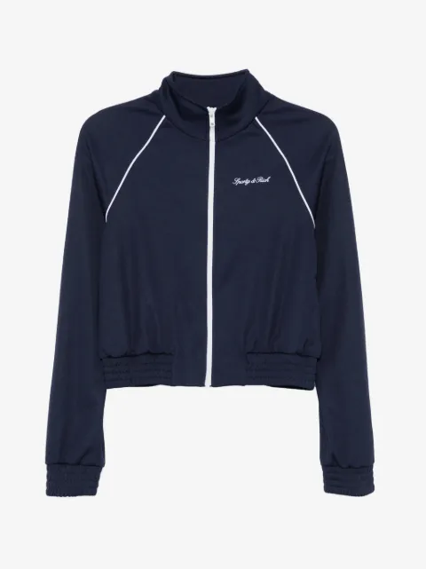 Sporty & Rich logo-embroidered piped jacket
