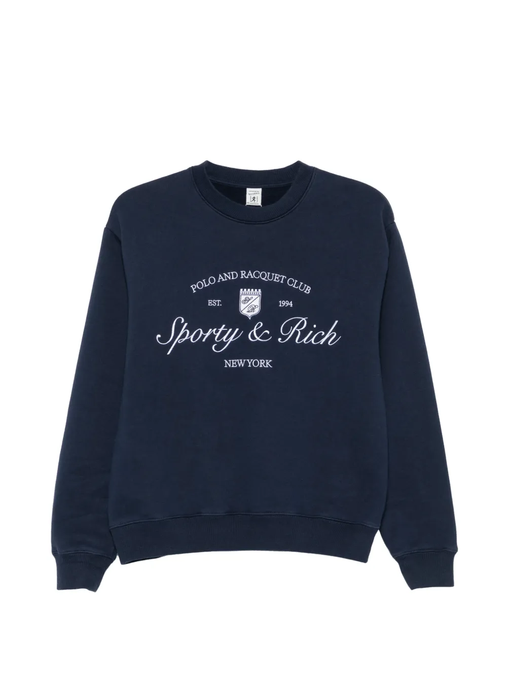 Sporty & Rich logo-embroidered sweatshirt - Blau