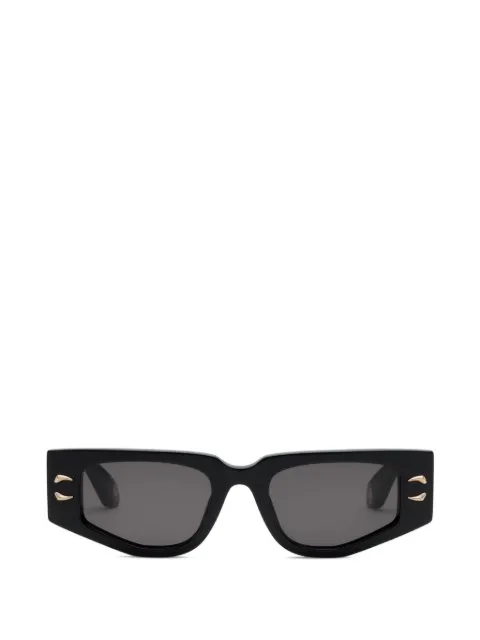 Roberto Cavalli lentes de sol con armazón geométrica y placa del logo