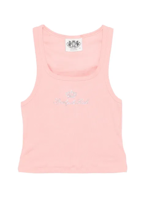 Sporty & Rich Juicy rhinestone-embellished cropped tank top