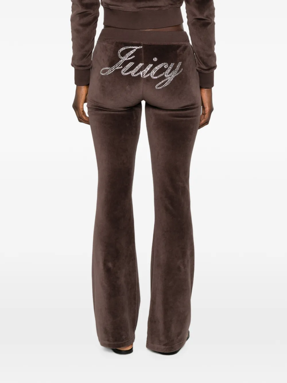 Sporty & Rich x Juicy Couture trainingsbroek verfraaid met stras Bruin
