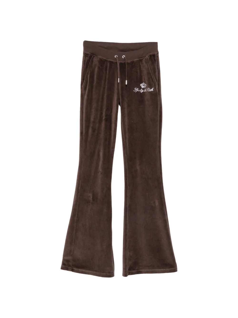Sporty & Rich x Juicy Couture rhinestone-embellished track pants - Marrone