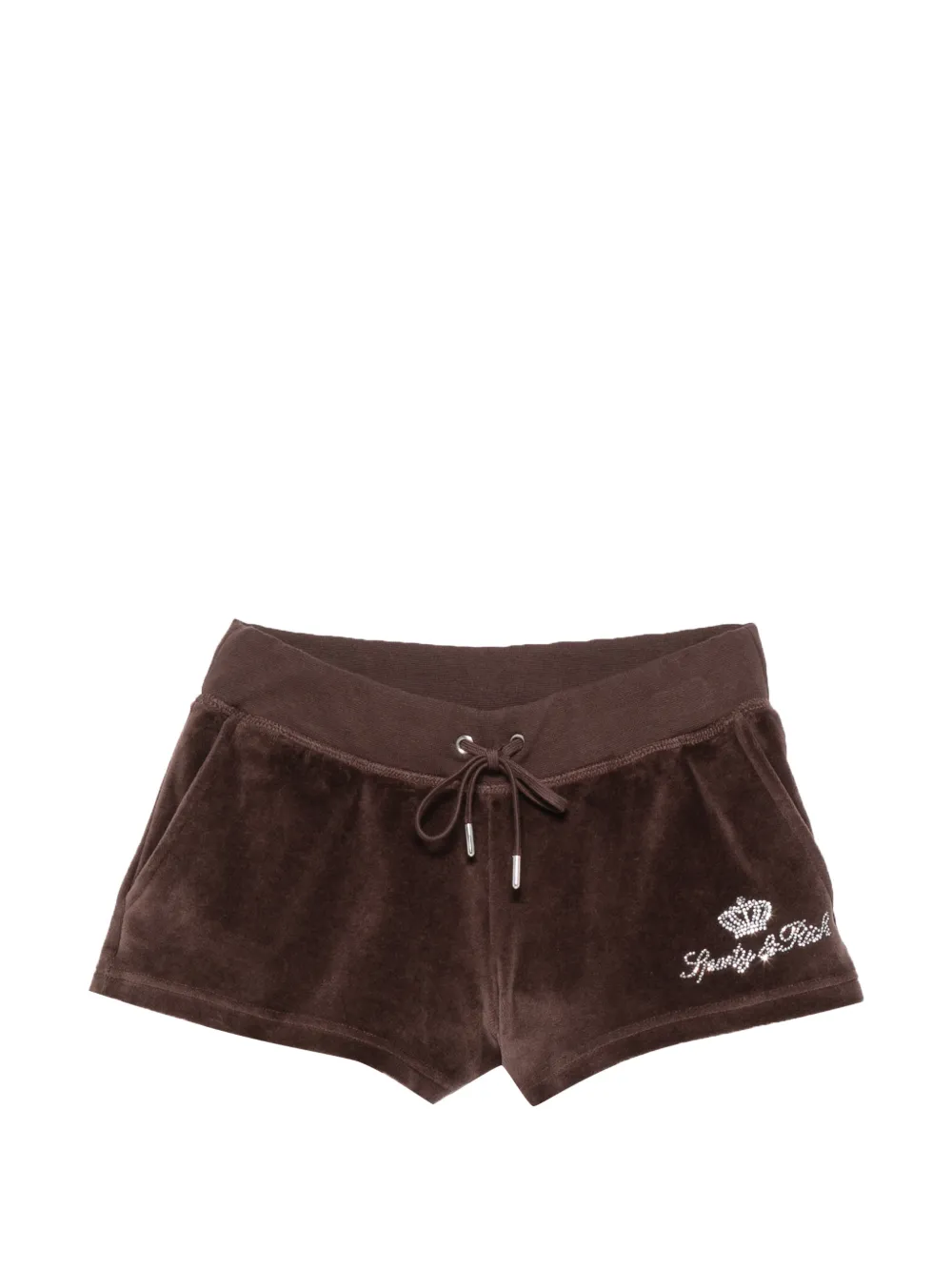 Sporty & Rich x Juicy Couture velour shorts - Marrone