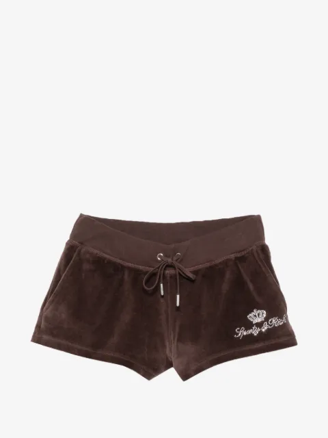 Sporty & Rich shorts de velour en colaboración con Juicy Couture