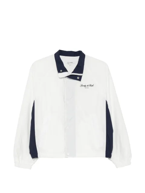 Sporty & Rich logo-embroidered colour-block jacket