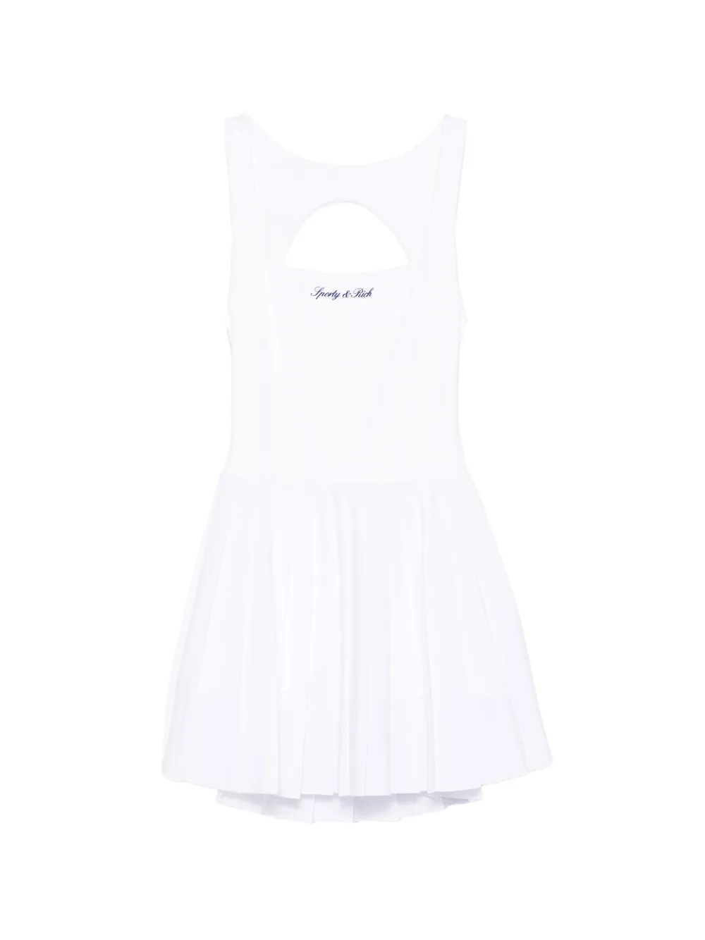 Sporty & Rich cut-out pleated perfomance dress - Weiß