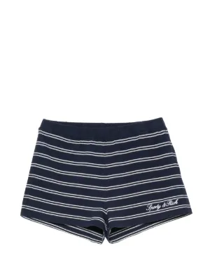  Sporty & Rich ストライプショートパンツ Sporty & Rich ストライプ ショートパンツ | ホワイト | FARFETCH JP
