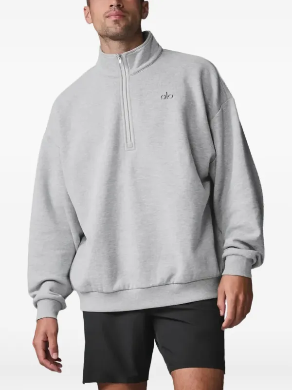 Alo Yoga Accolade quarter-zip Sweater | Grey | FARFETCH KW