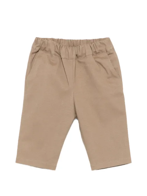 Douuod Kids elasticated-waistband logo-patch trousers