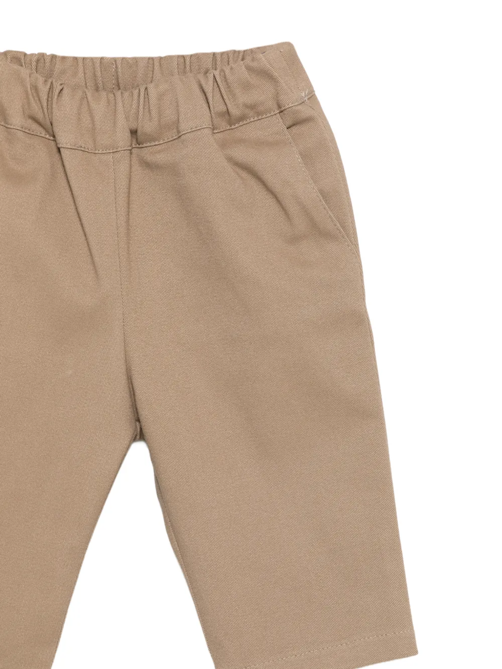 Douuod Kids Broek met elastische tailleband en logo-patch Bruin
