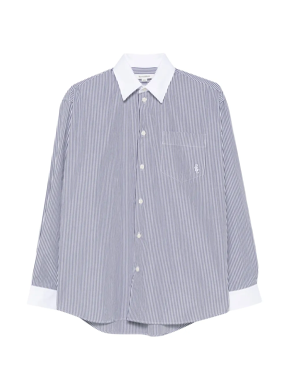 Sporty & Rich striped cotton shirt - Blu