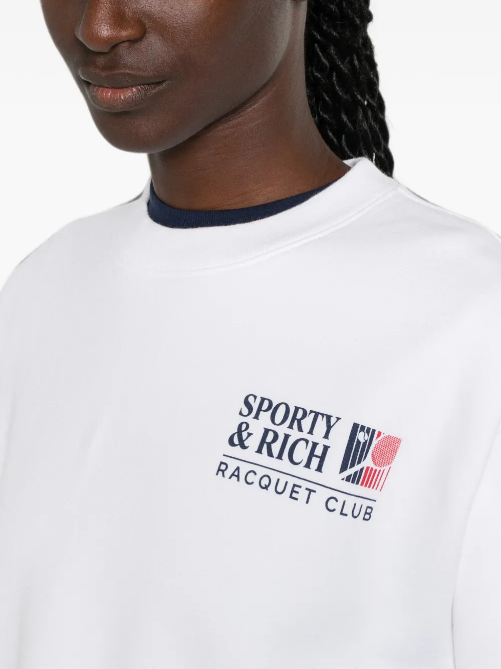 Sporty & Rich Sweater met logoprint Wit