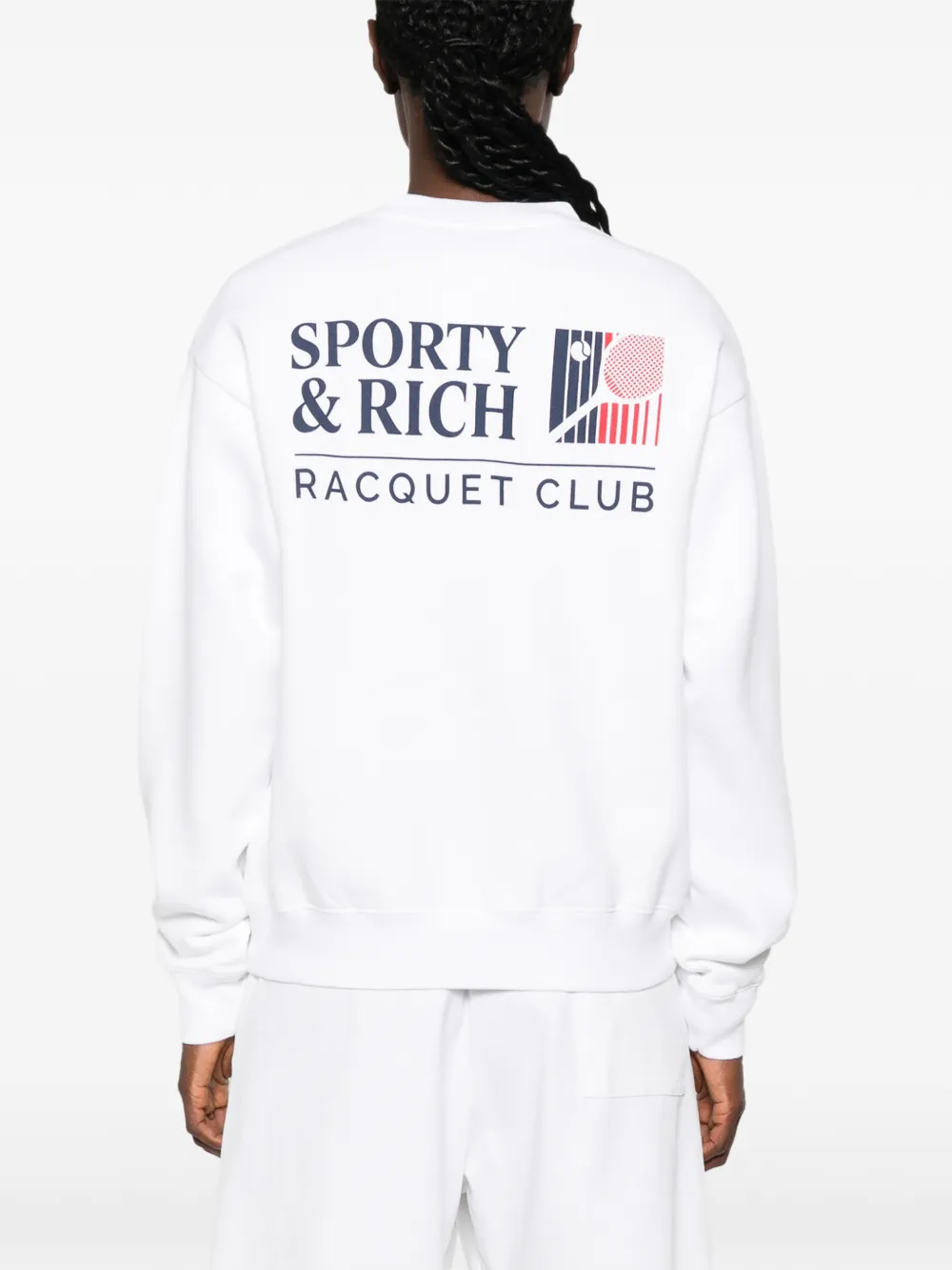 Sporty & Rich Sweater met logoprint Wit