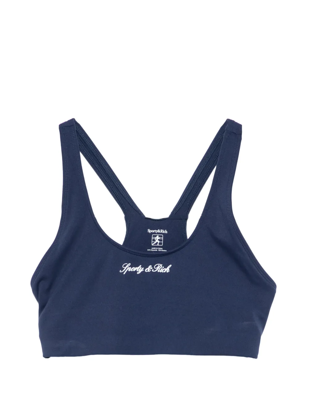 Sporty & Rich Signature Logo sports bra - Blau