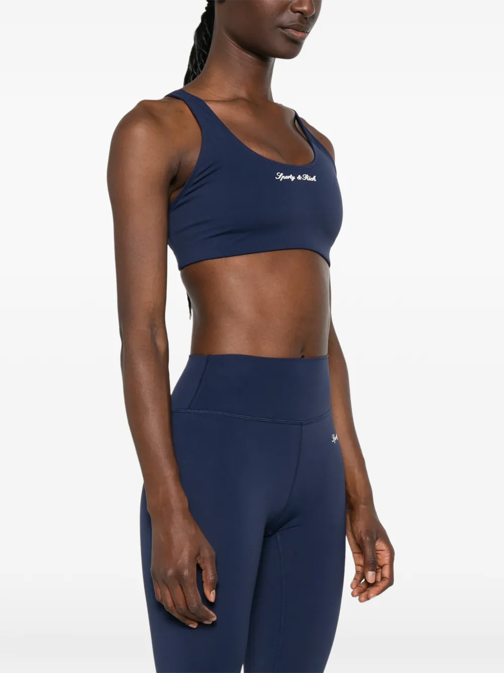 Sporty & Rich Signature Logo sport-bh Blauw