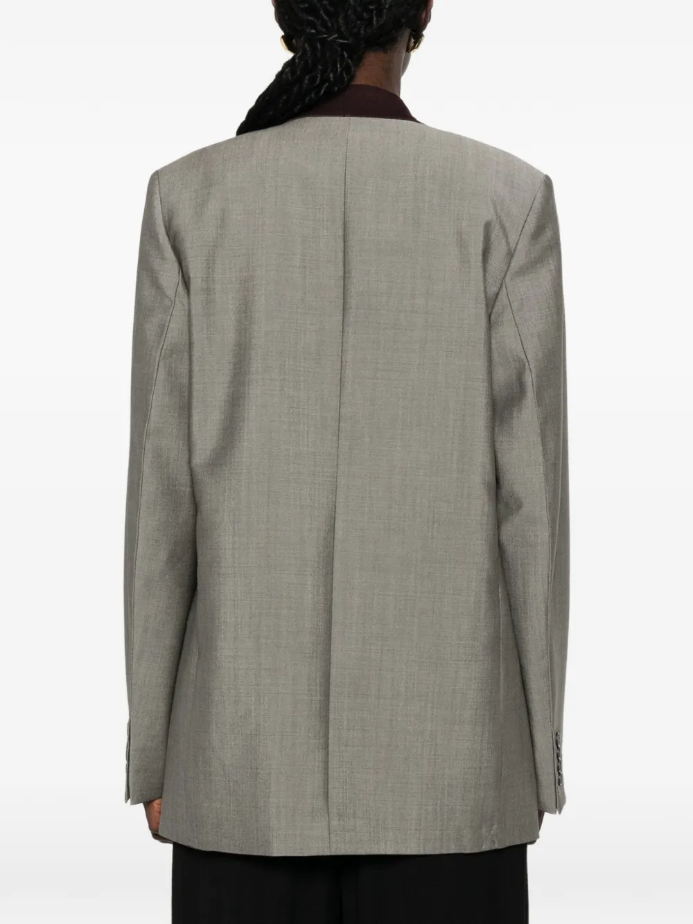 Victoria Beckham Beatrice blazer met dubbele rij knopen Grijs