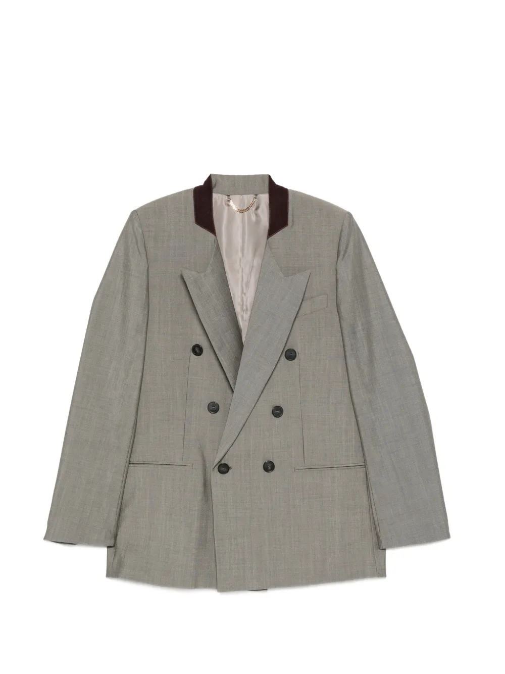 Victoria Beckham double-breasted peak-lapels blazer - Grigio