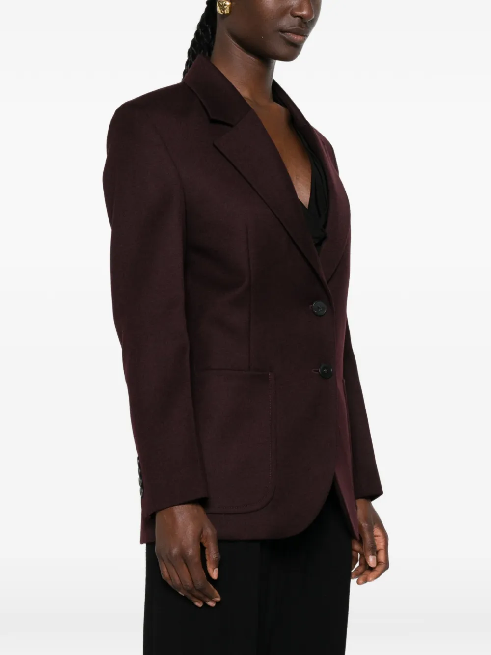 Victoria Beckham Blazer met enkele rij knopen en puntige revers Bruin