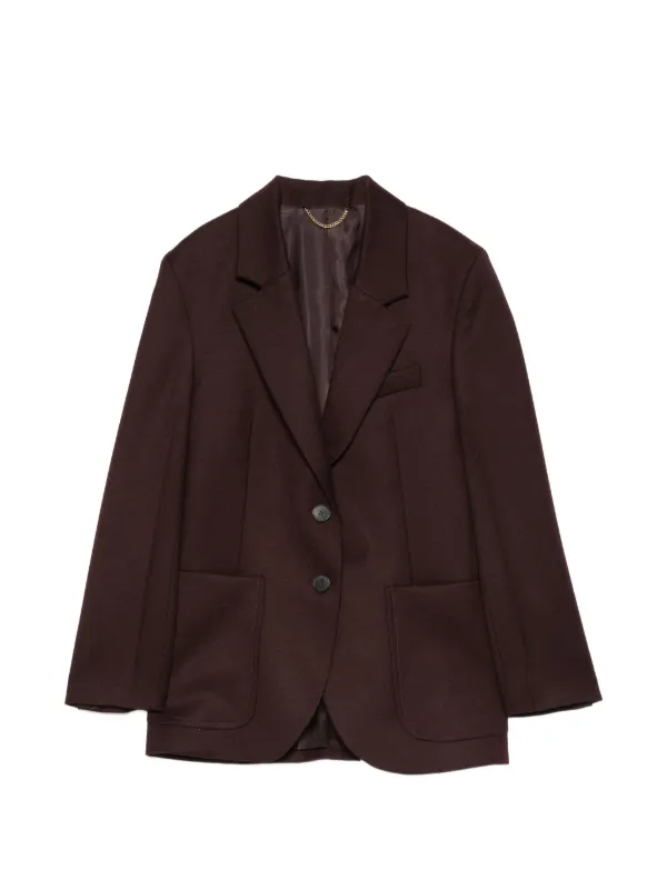 Victoria Beckham Single-breasted Notch-lapel Blazer in Brown