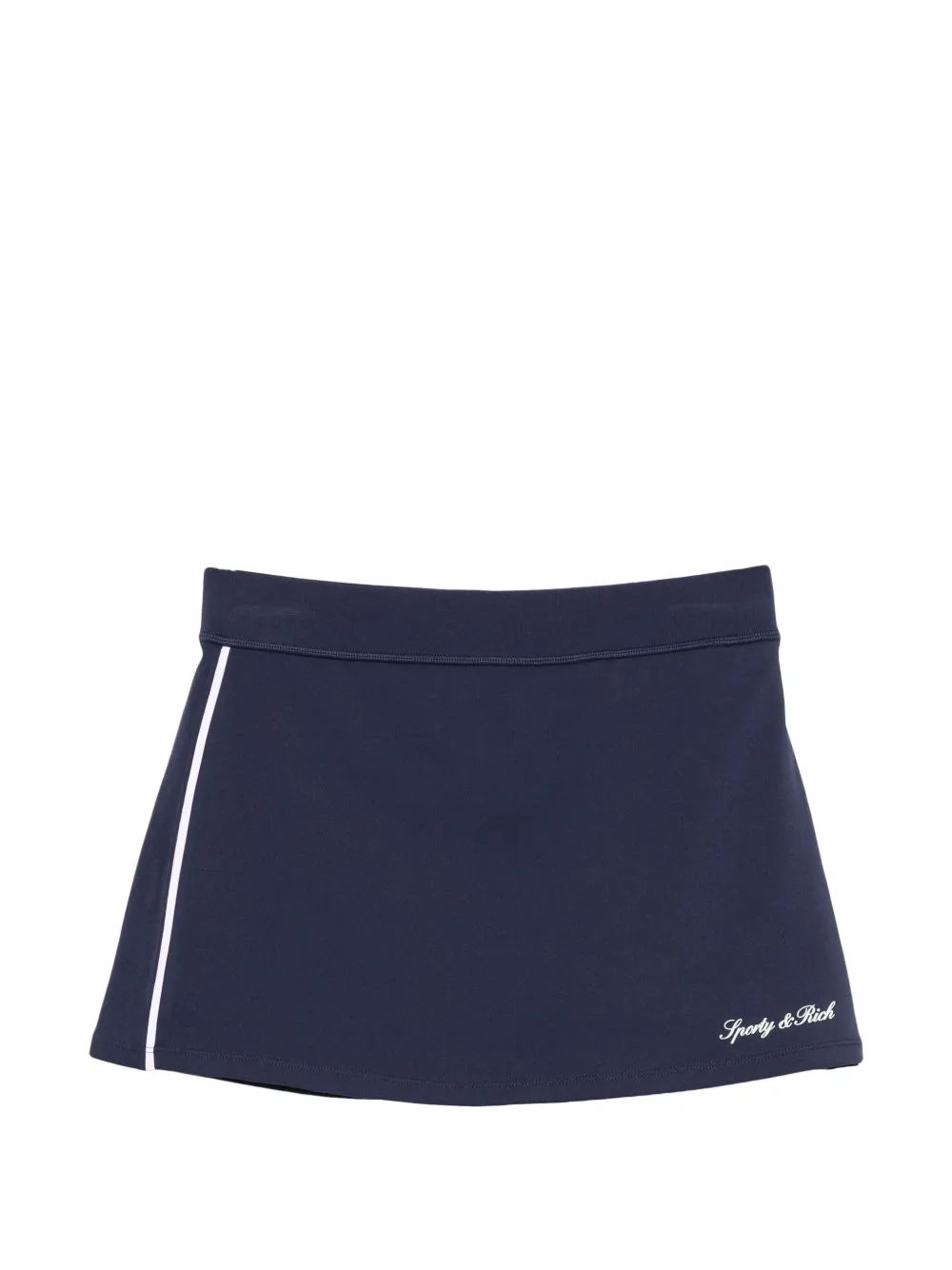 Sporty & Rich Signature Logo Court logo-print performance skirt - Blau