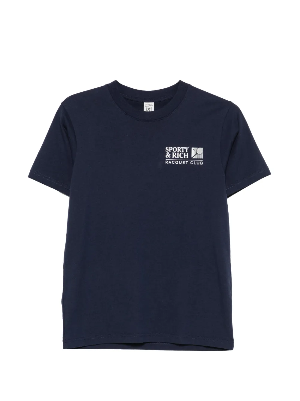 Sporty & Rich Promo logo-print short-sleeve T-shirt - Blau