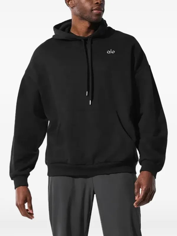 Alo Yoga Accolade logo-print Hoodie | Black | FARFETCH JO