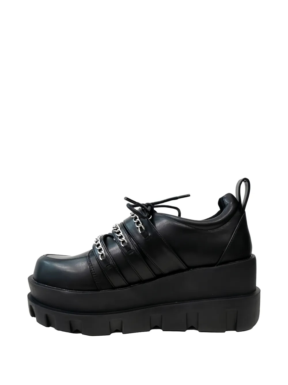 Altercore Neri schoenen met plateauzool en ketting Zwart