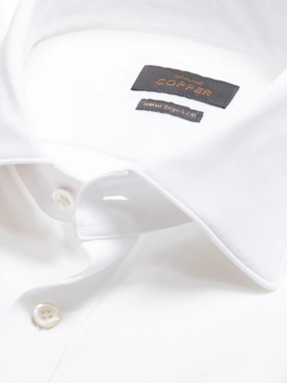  Edward Copper Camisa Slim Tyler - Blanco 