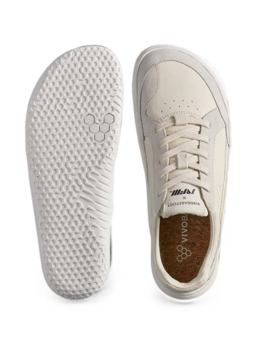 Vivobarefoot Gobi II grained-texture panelled sneakers Beige