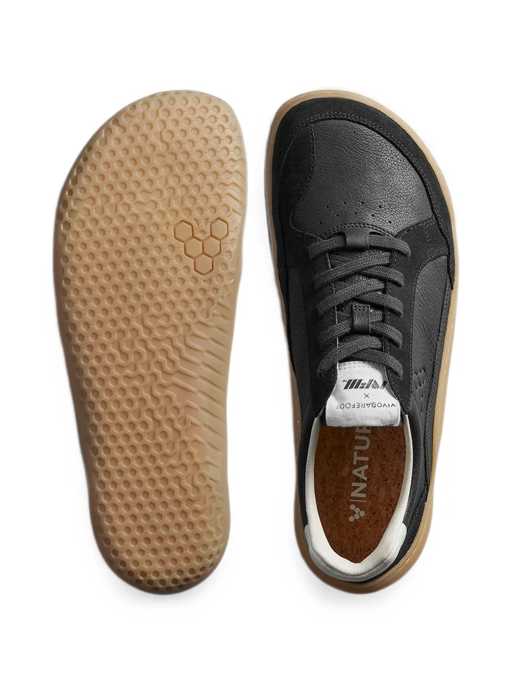 Vivobarefoot Gobi II pebbled-texture lace-up sneakers Zwart