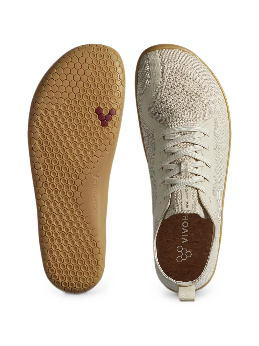 Vivobarefoot Primus Lite Knit lace-up sneakers Beige