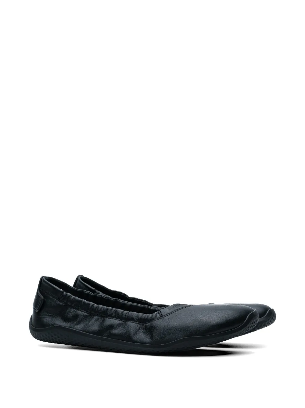 Vivobarefoot grained-leather ballet flats Zwart