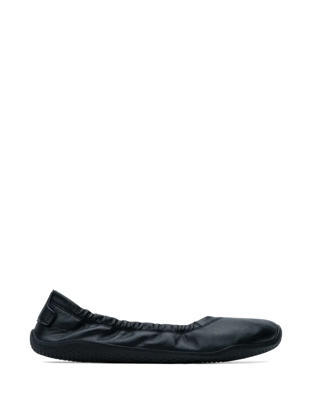 Vivobarefoot grained-leather ballet flats Zwart