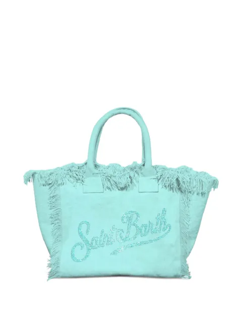 MC2 Saint Barth Kids rhinestone-embellished frayed-edge tote bag