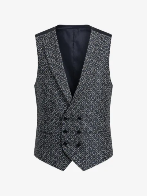 ROBERTO VINCENTI geometric-print double-breasted waistcoat