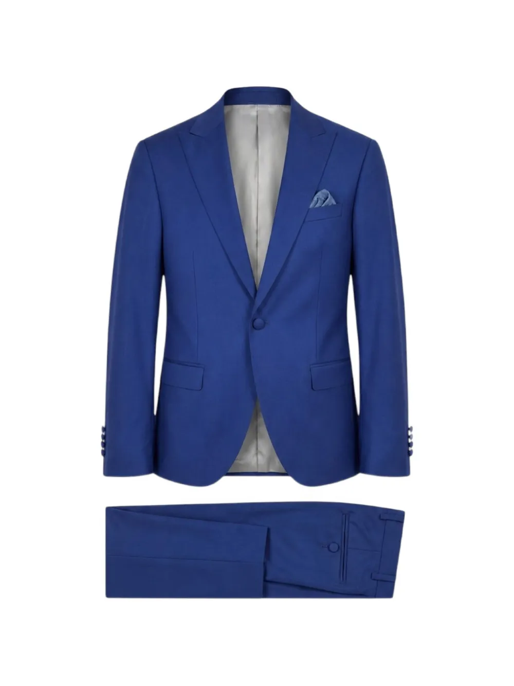 Paoloni peak-lapel single-breasted suit - Blu